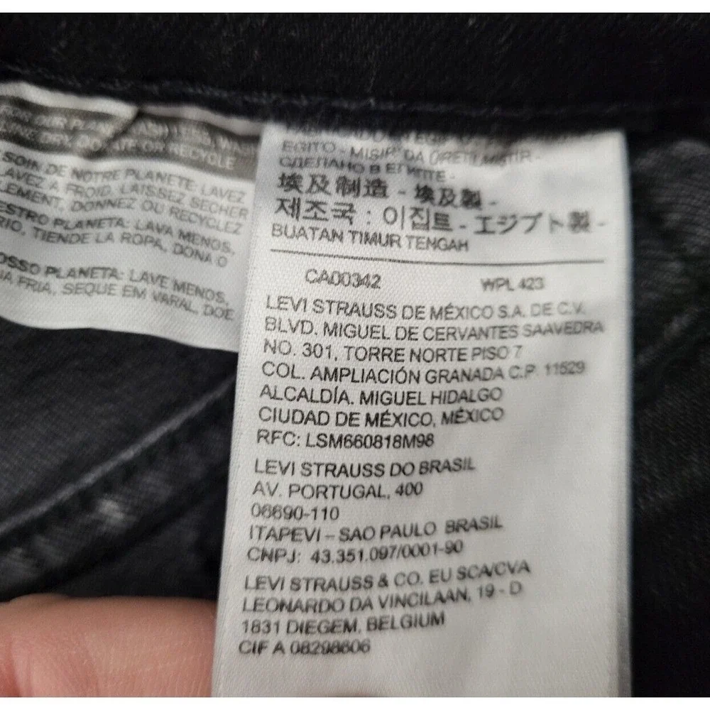 Levi's 541 Athletic Taper Jeans Mens 38x30 Faded Black Gray Stretch Denim 540196